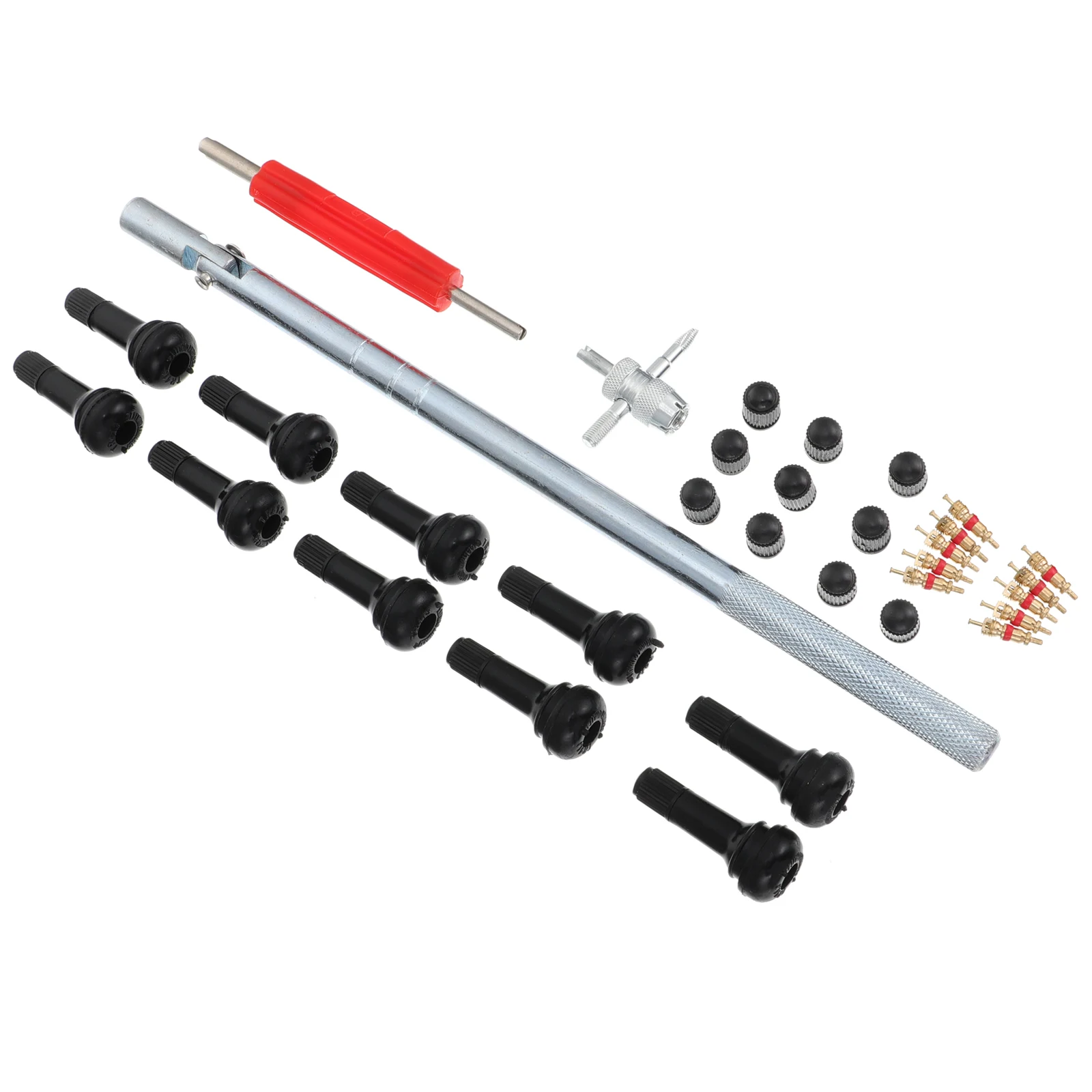 

Tire Stem Tool Kit Valve Installation Rubber Copper Steel Car Motorcycle Bike Repair Tools Tyre Stem Puller Kit Car Supplies