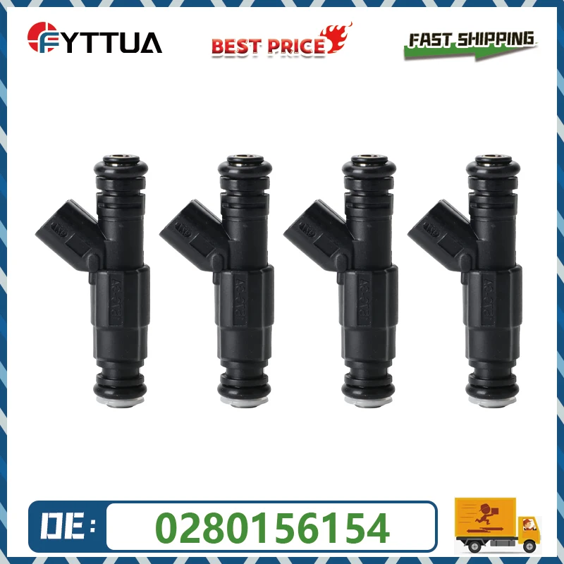 4pcs Fuel injector 0280156154 for Ford C-MAX Fiesta Focus Mondeo 1.8L 2.0L 1S7G-GA 1S7G9F593GA