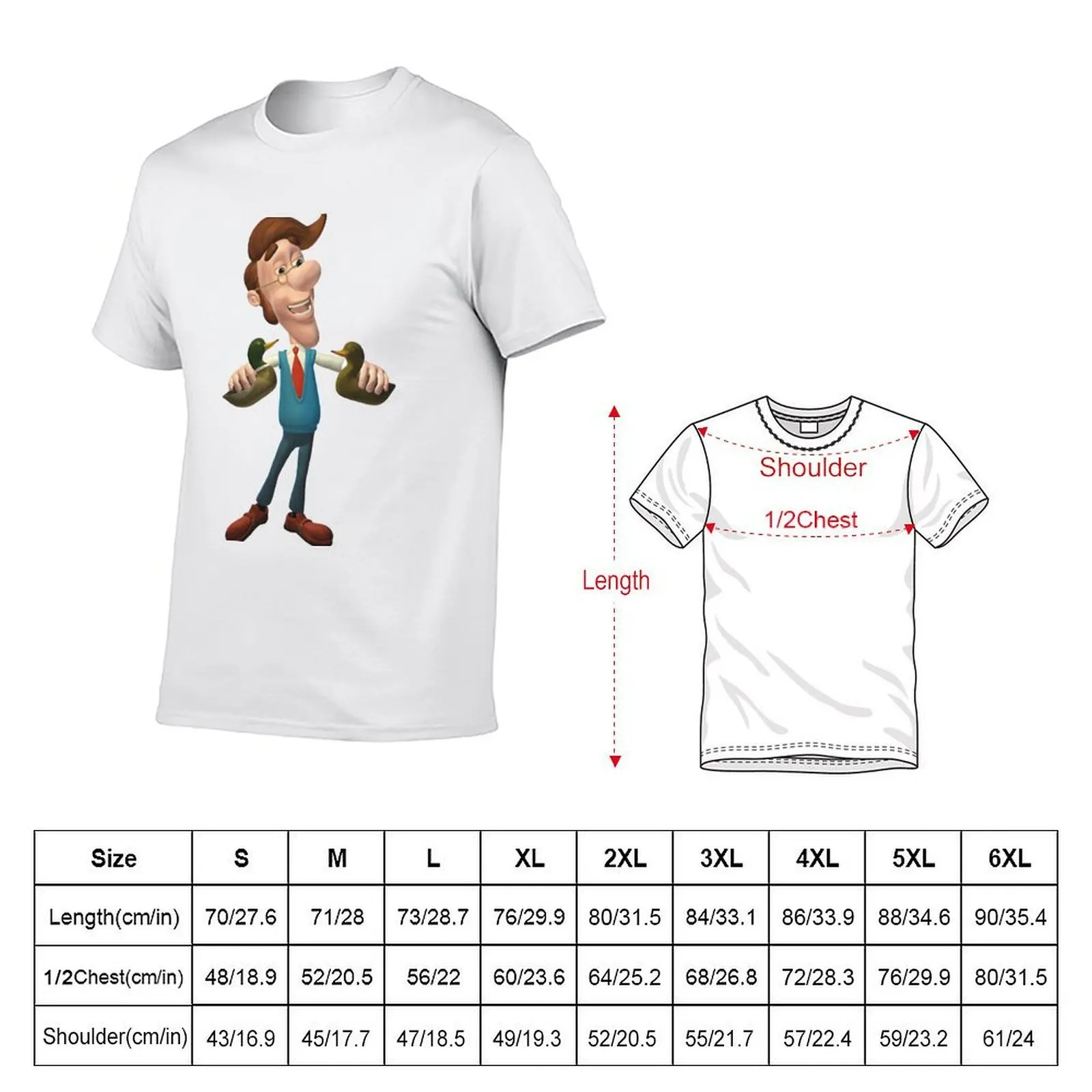 Hugh Neutron and his ducks T-Shirt customs shirts graphic heavy weight t shirts for men