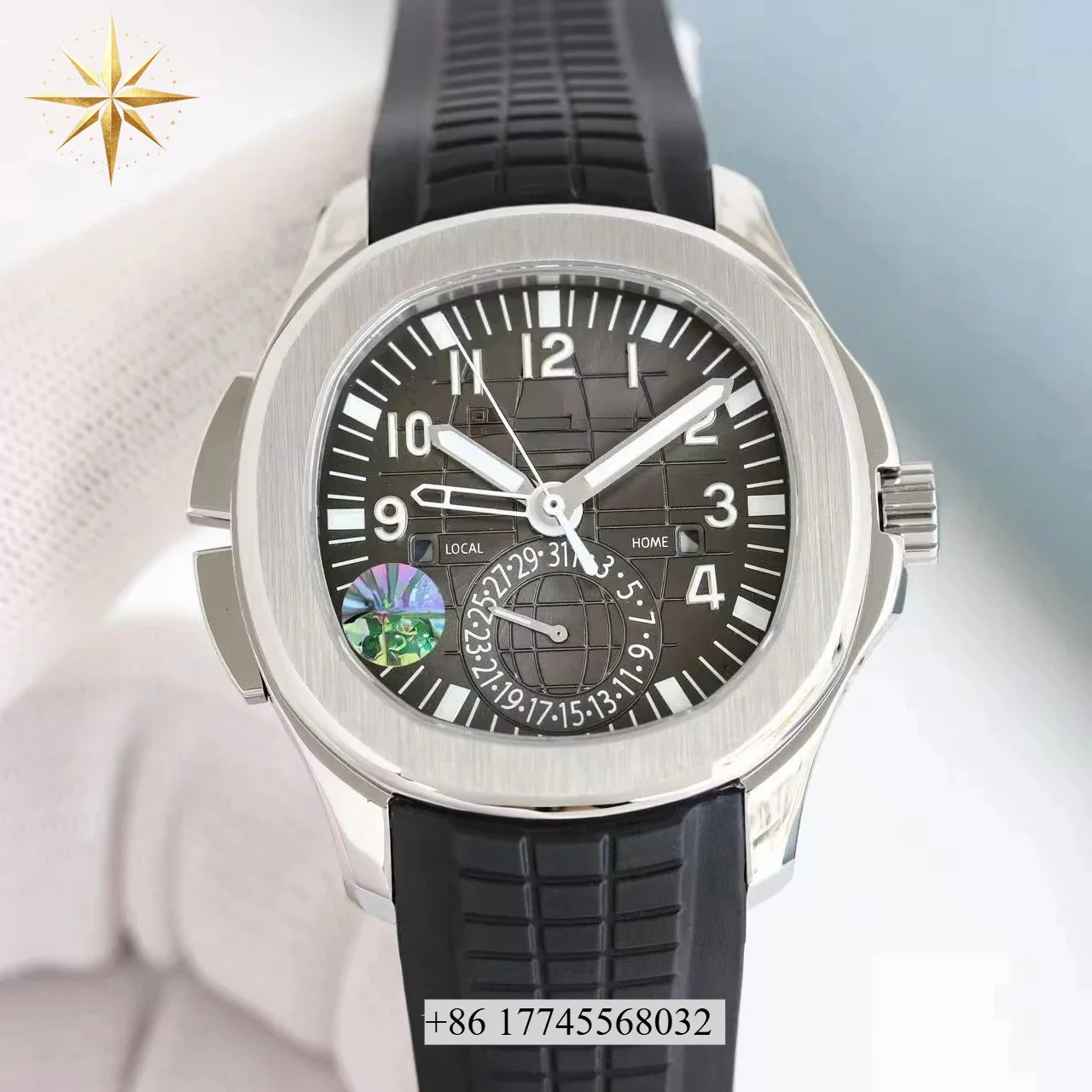 

Customizable Automatic Mechanical Stainless Steel Watch Sapphire Crystal Dial Water Resistant Luminous Calendar Sport Diver