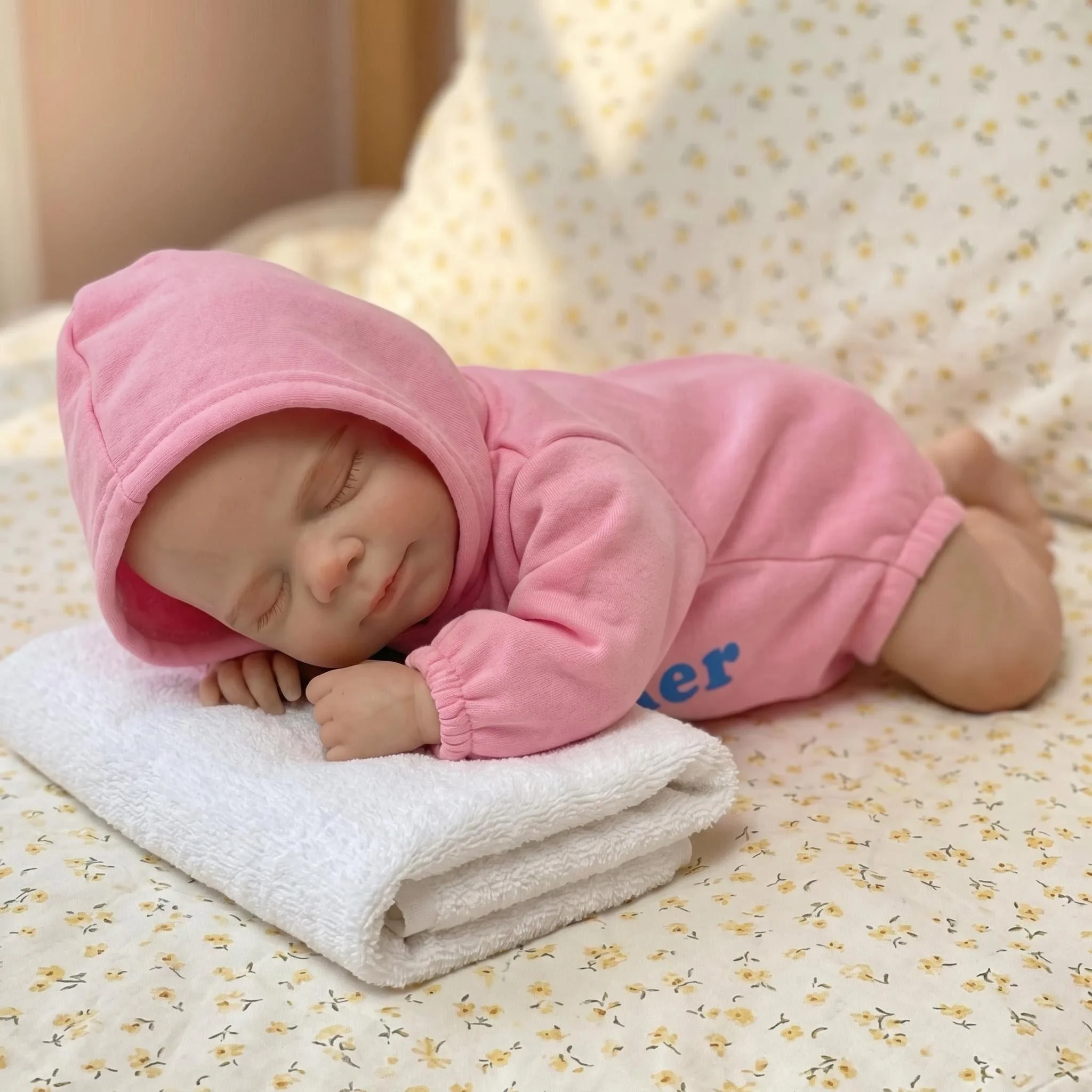 NPK 12 Inch Flexible Elastic Solid Platinum Silicone Art Doll Premie Baby Pascale Collector Gift with Random Pacifier And Bottle