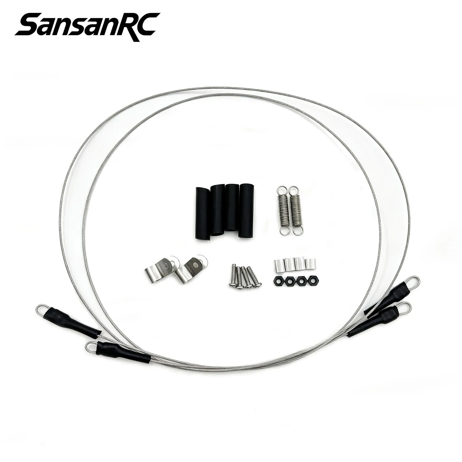 SansanRC 1 Set RC Car Steel Dual Pull Steel Rope Limb Riser for Traxxas TRX-4 TRX4 Axial SCX10 RC4WD D90 Tamiya CC01 RC Crawler