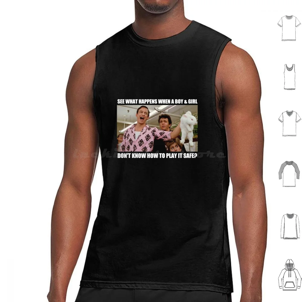 Grease 2-Reproduction Goose Tank Tops Print Cotton Grease 2 Grease Musical Reproduction Bunny Rabbit See What
