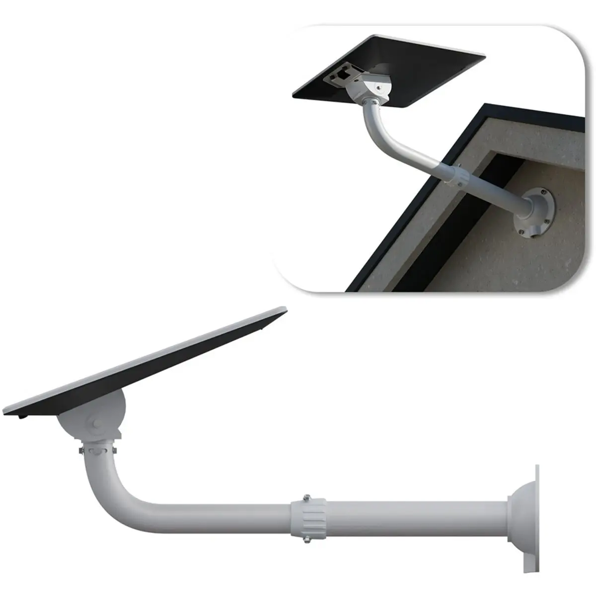 For V5 Telescopic Mount Fixed Long Adjustable Steel Channel Adapter Wall Roof Bracket Anti Rust A