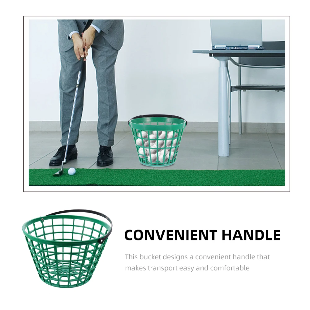 

Golf Pick up Basket Balls Collecting with Handle Sports Golfball Container Plastic Containers Baskets Storage
