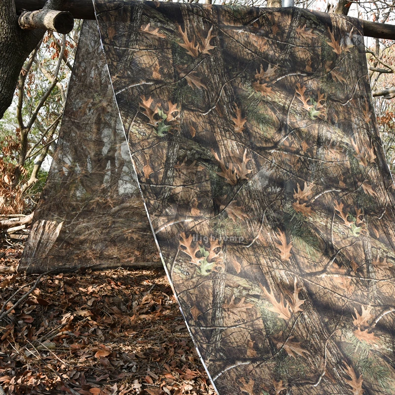 High-Jump Hunting Camo Net Without Mesh support Grid Tear-Resistant Polyester Oxford 1.5m Wide Bulk Roll Camo Net Sun Shelter