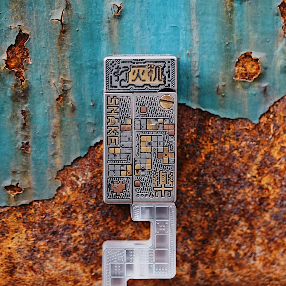 YOLO STUDIO NO FIRE aleación de titanio grabado alivio del estrés juguete dedo Spinners Fidget Slider múltiples formas para jugar juguetes de ansiedad