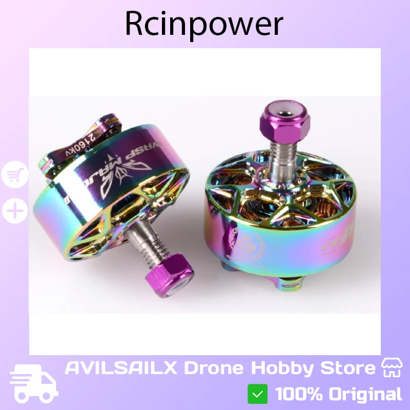 Motore brushless RCINPOWER WASP MAJOR II Colorful Champion Edition 2160KV FPV - Parti di aggiornamento per droni da corsa