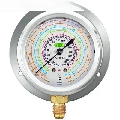 

1PCS Axial / radial pressure gauge R22/R134a high and low pressure gauge for refrigeration and air conditioning
