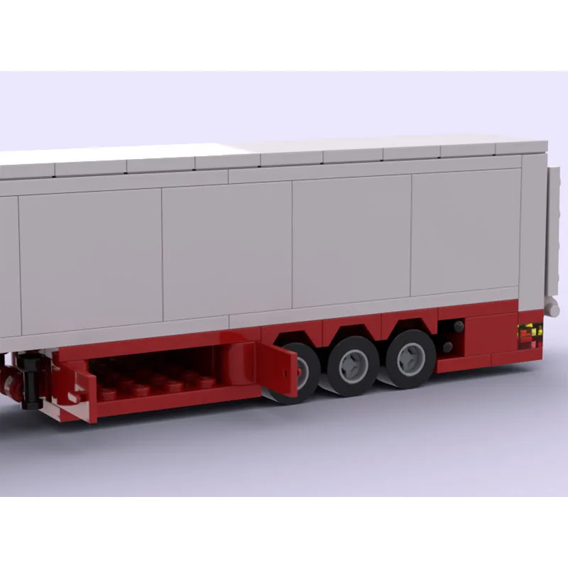 

MOC-69172 Маленькая грузовая транспортная модель MAN с строительными блоками с холодильным прицепом 233, деталиMOC, креативная детская игрушка в подарок