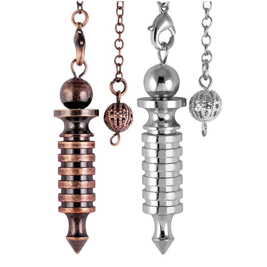 Copper Metal Spiral Open Pendulums For Dowsing Divination Energy Meditation Scrying Witchcraft Pendulums Tool Spiritual Pendulos