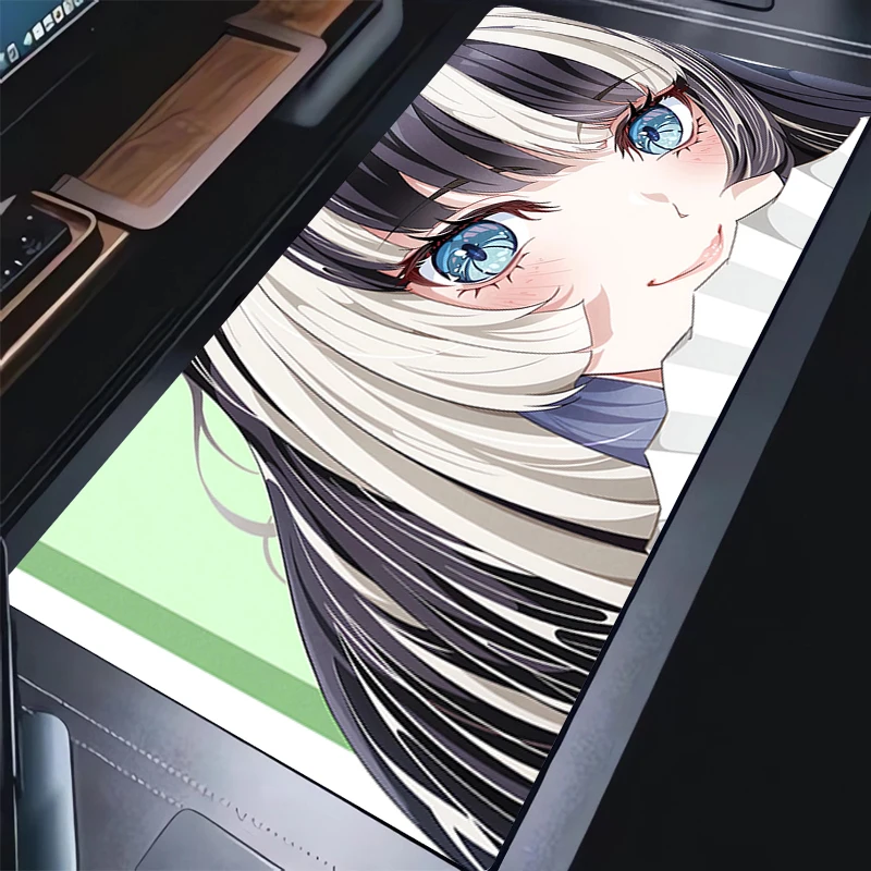 마우스 패드 PC Hololive Juufuutei Raden 마우스 패드 노트북 애니메이션 소녀 게이머 키보드 패드 게임 액세서리 Kawaii Desktop Mouse Mat