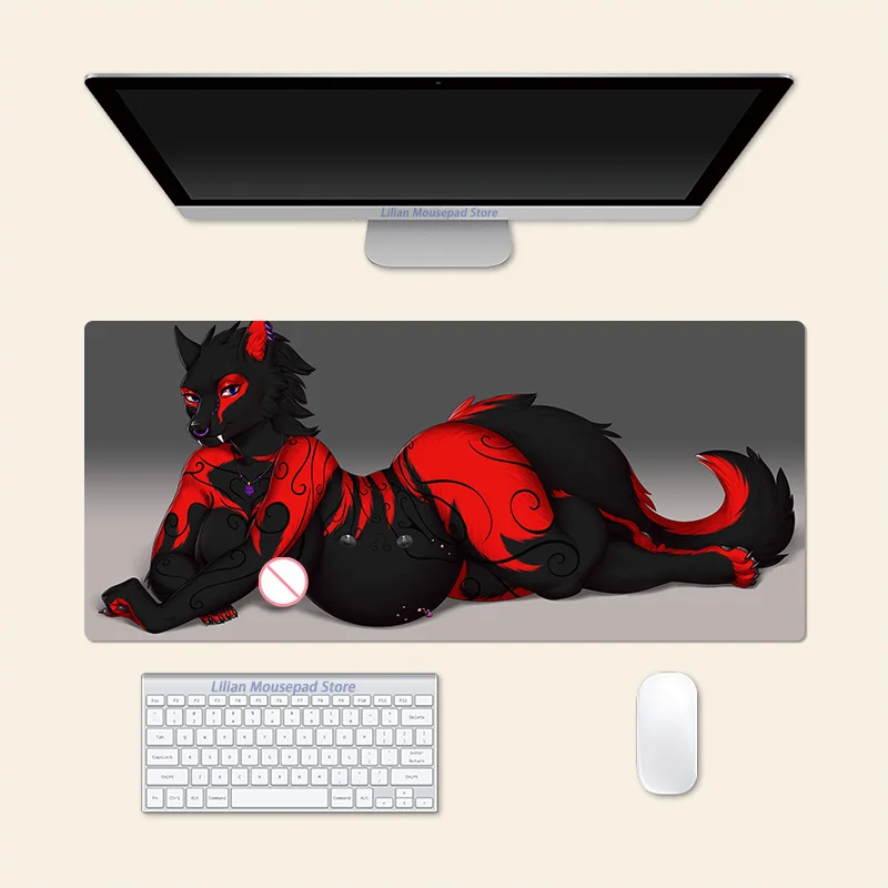 

Furry Irishwolf Lythi Anime Large Mouse Pad PlayMat Office Mousepad Game Creative Desk Gaming Mat