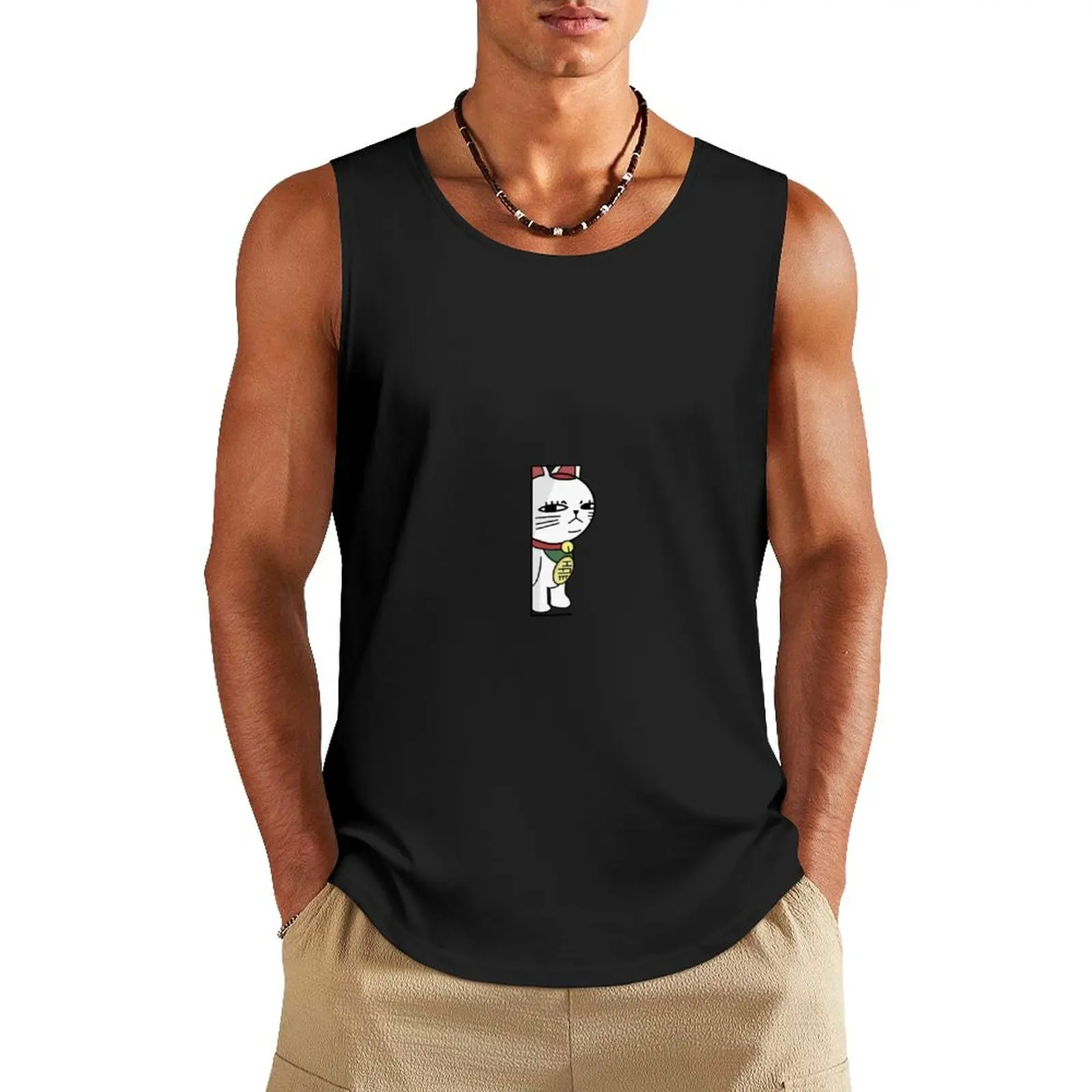 

Turbo Grandma Cat (Dandadan) Tank Top singlets for men t-shirts for Men's gym