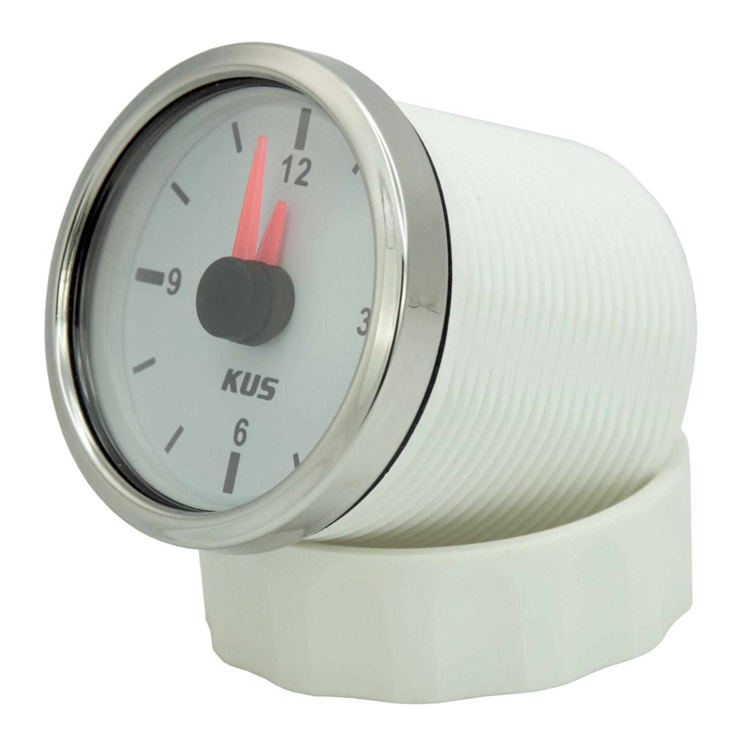 

12V 24V Marine Quartz Clock Gauge White Dial 12 Hour Boat Car RV Dashboard Time Meter