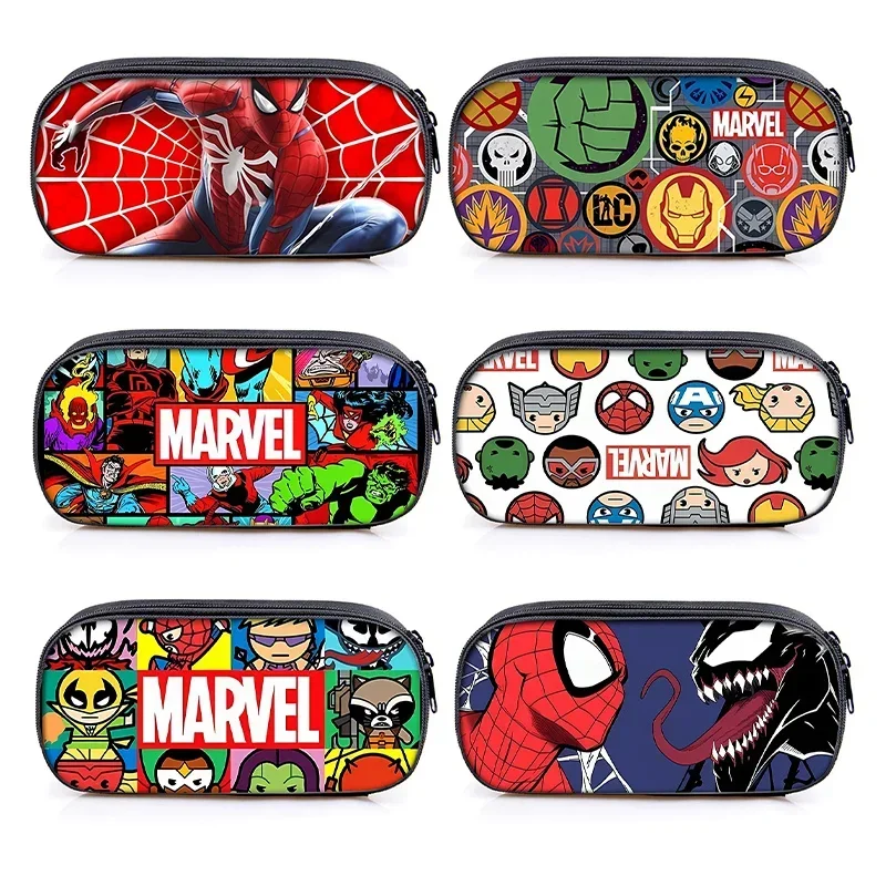 مقلمة ديزني مارفل هيروز أنيمي تشيلدرن المحمولة أفنجرز فيلم الكرتون الطباعة طالب اللوازم المدرسية تخزين القلم حقيبة