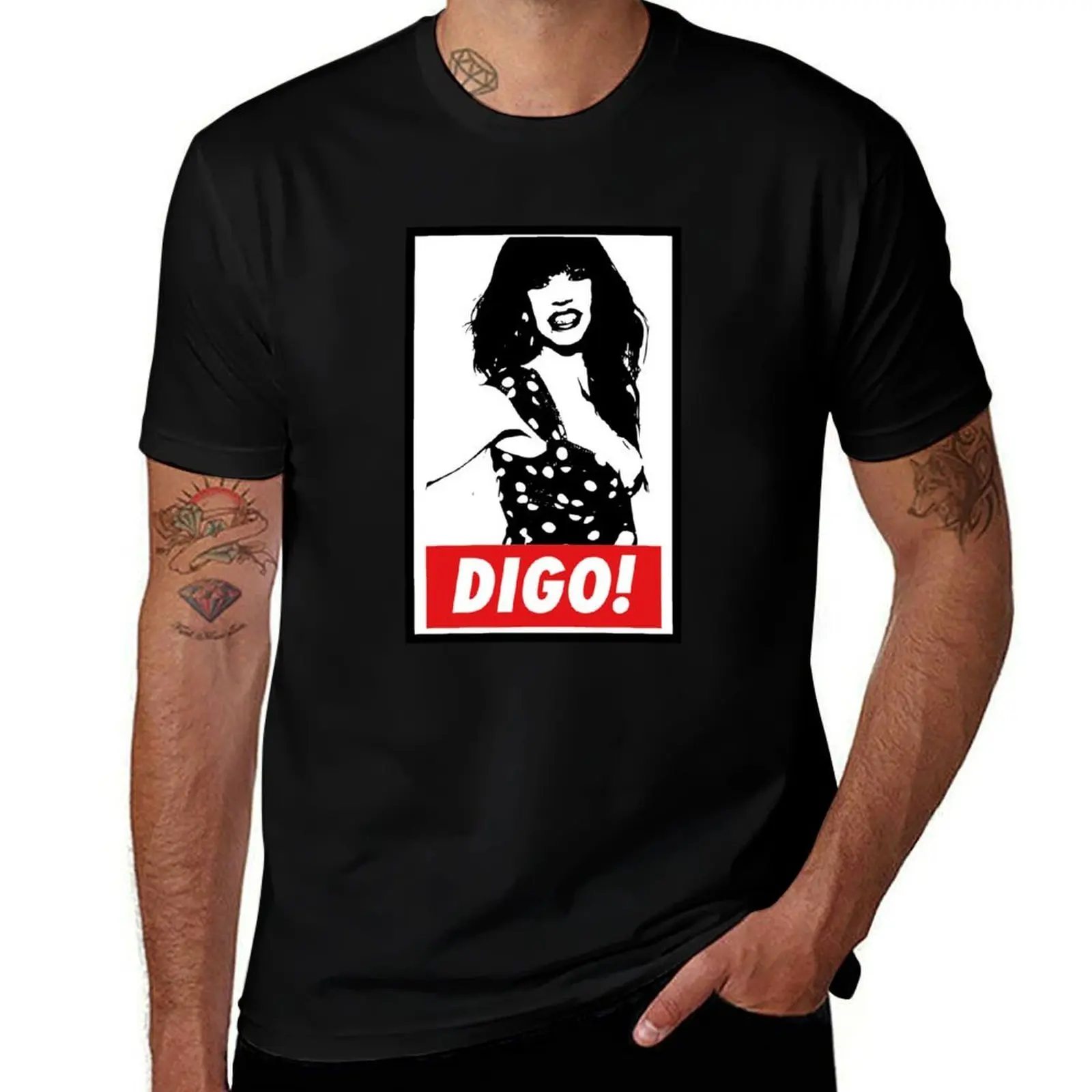 Digo, Cristina La Veneno T-Shirt Minimalist Plain Crew Neck T-Shirt