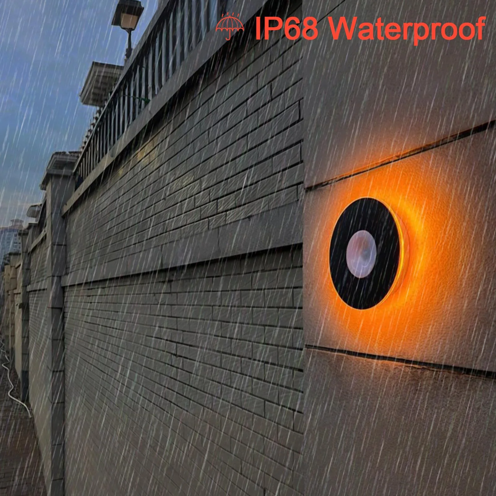 Luces solares de pared LED para exteriores con sensor de movimiento, IP68 impermeable 2 modos lámpara de pared solar 88 luces LED para jardín Patio