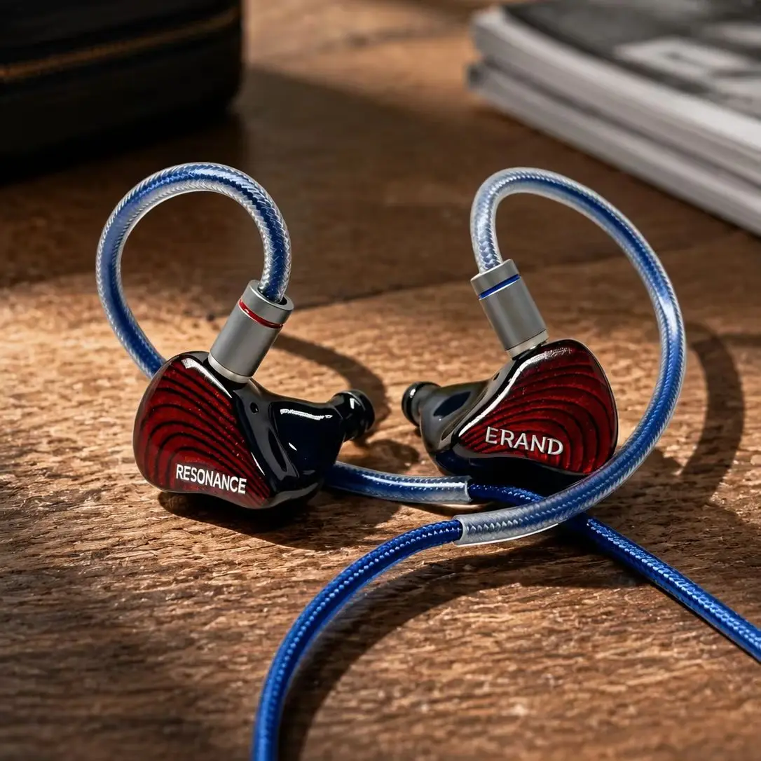 Image of ERAND RESONANCE 5 RED 2DD+2BA+1MP Hybrid IEMs Kabelgebundene HIFI In-Ear-Kopfhörer 5-Treiber 5-Röhren 5-Wege Monitor-Kopfhörer Ohrhörer