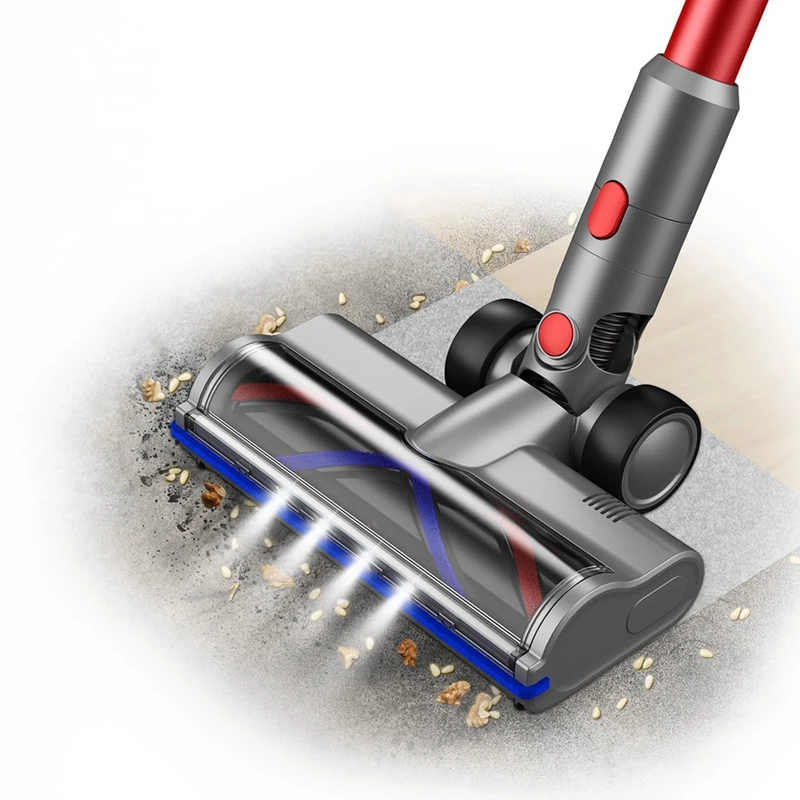 

Сменная вакуумная головка для Dyson V7 V8 V10 V11 V15, насадка для твердого пола, электрическая напольная головка с 4 светодиодными лампами