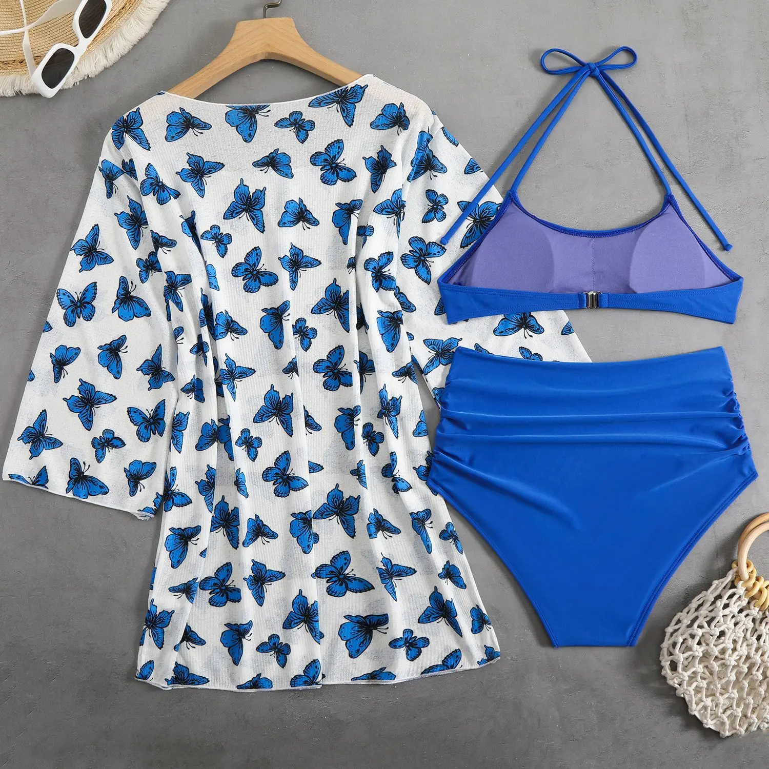 

Woman Swimwear 2025 Swimsuits Elegant Women's Sets Butterfly Bikini Woman Printed Swimming Clothing Bathing Suit Beach Sets Ropa