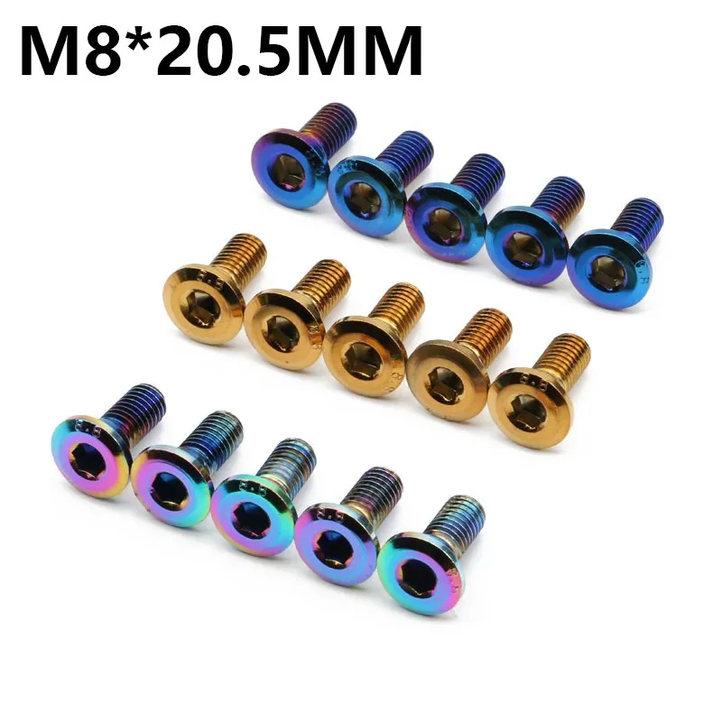 M8*20.5MM motorcycle disc rotor bolt locomotive Riding brake titanium screw Disc Brake Screw Refit Bolt