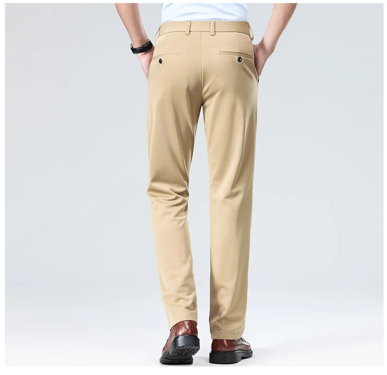29-42 männer Sommer Dünne Mode Business Casual Anzug Hosen Lange Hosen männer Elastische Gerade Hülse Formale hosen Plus Größe – Detail 30