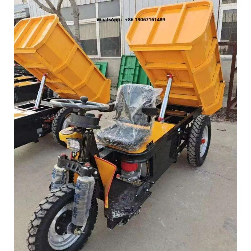 Heavy Duty 3 Wheel Electric Cargo Tricycle, 2.5Ton With Motor & Gearbox For Urban Mine Material Transport