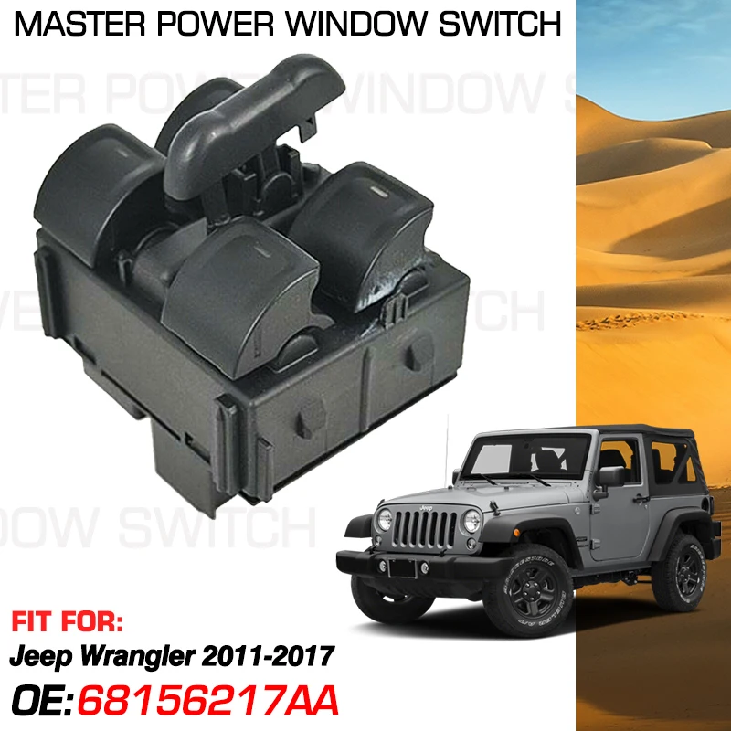 

68156217AA 12 Pins Front Left Electric Power Car Window Control Switch Panel For Jeep Wrangler 2011-2017 68156217AB SM1814