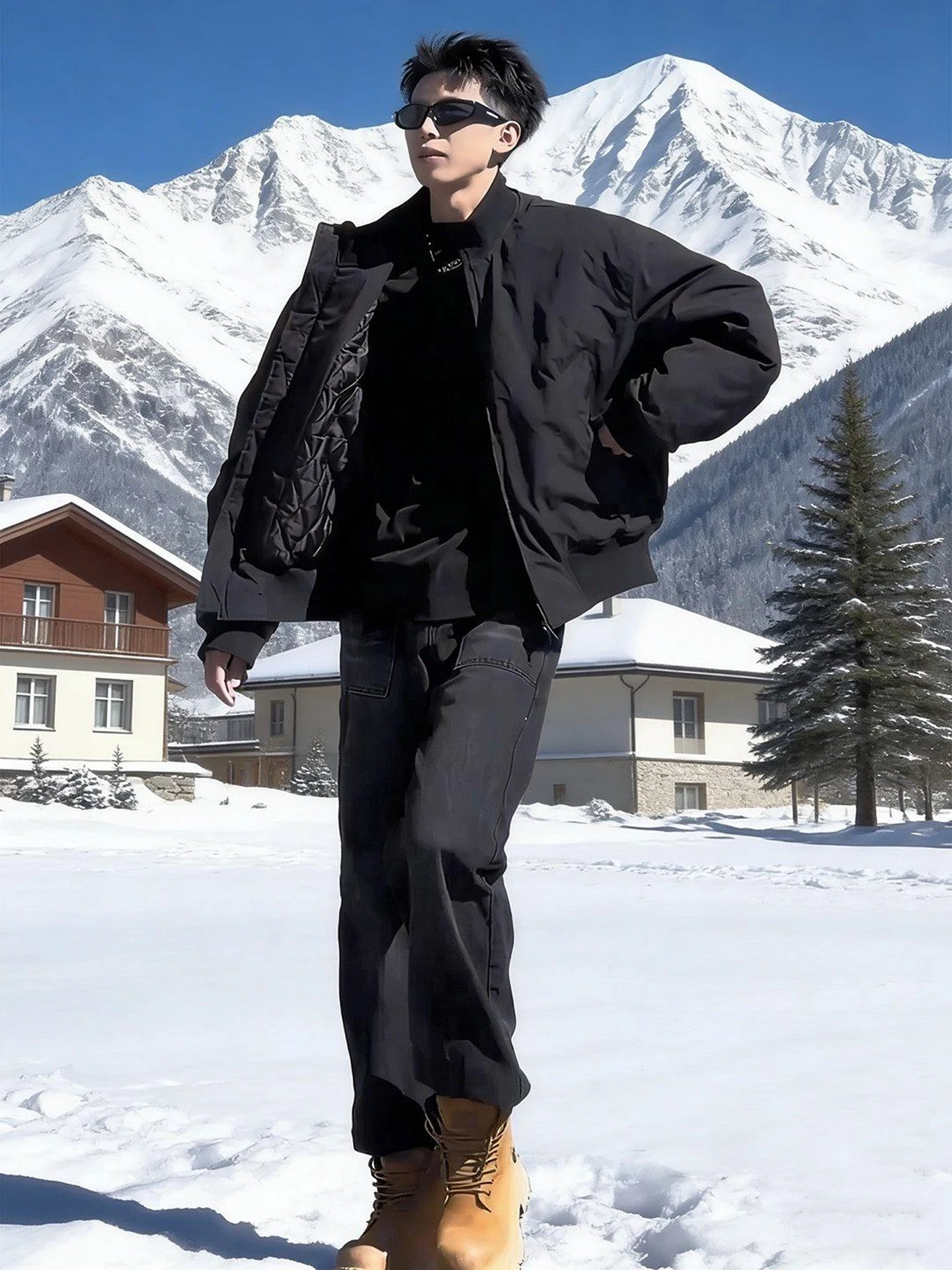 

Мужская зимняя теплая куртка Cleanfit American Sle из хлопка с воротником-стойкой, для северо-восточной части Китая, от Thiened ort Bla