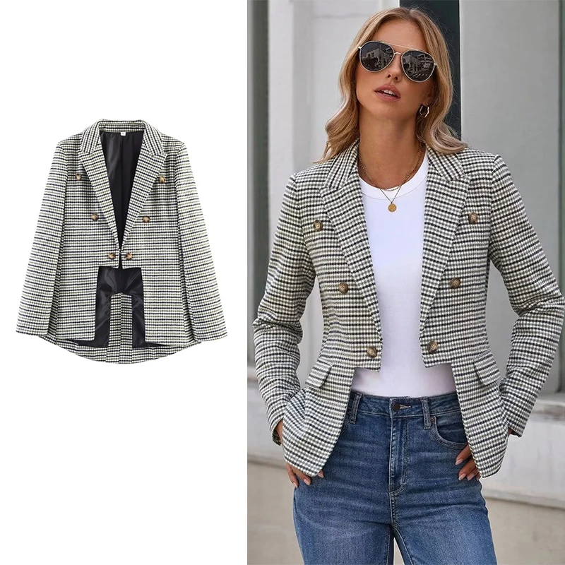 

Women's Blazers Spring 2026 New Fashion Slim British Women Jackets Unique Office Blazers Elegant Spring Travel Long Sleeve Coats