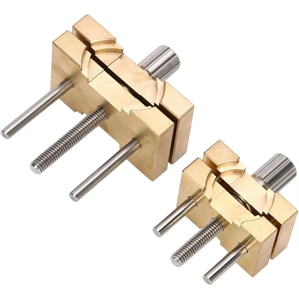 

AA98 2Pcs Brass Watch Movement Holder Fixed Base Multi Function for Watchmaker Watch Clamp Watches Repair Tools Copper Mase