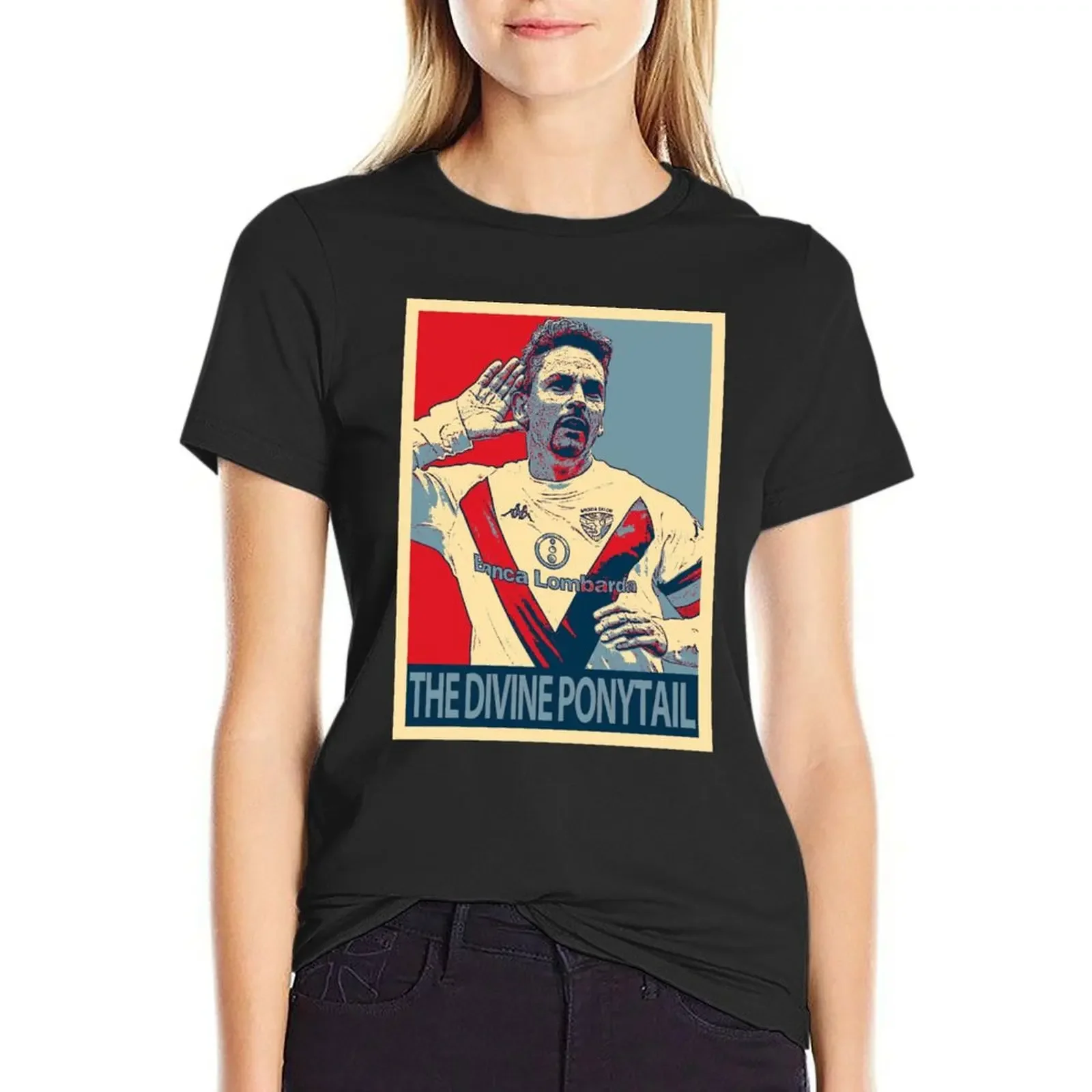 

Roberto Baggio T-Shirt korean fashion summer tops anime clothes cat shirts for Women