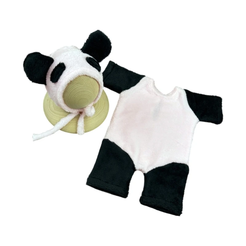 1 Set Infant Animal Costume For Newborns Comfortable Fabric Short Sleeved Jumpsuit with Hat For Parties