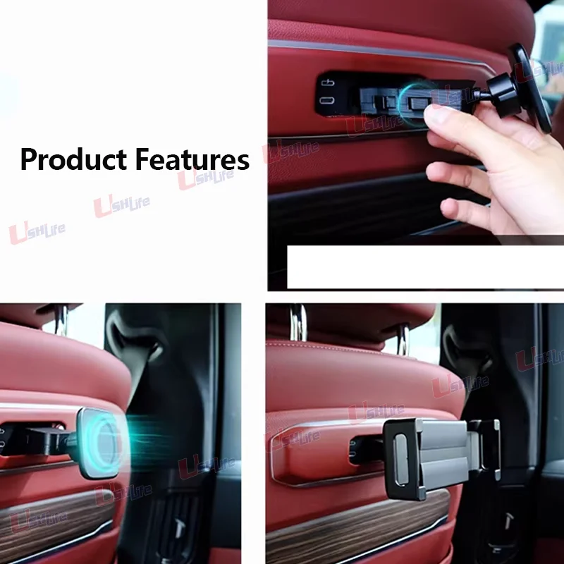 

For BMW G60 G05 G06 G61 I5 X3 X5 X6 5 Series 7 Series 2025 G45 Car Holder Car Back Seat Multimedia Holder Interior Accessories