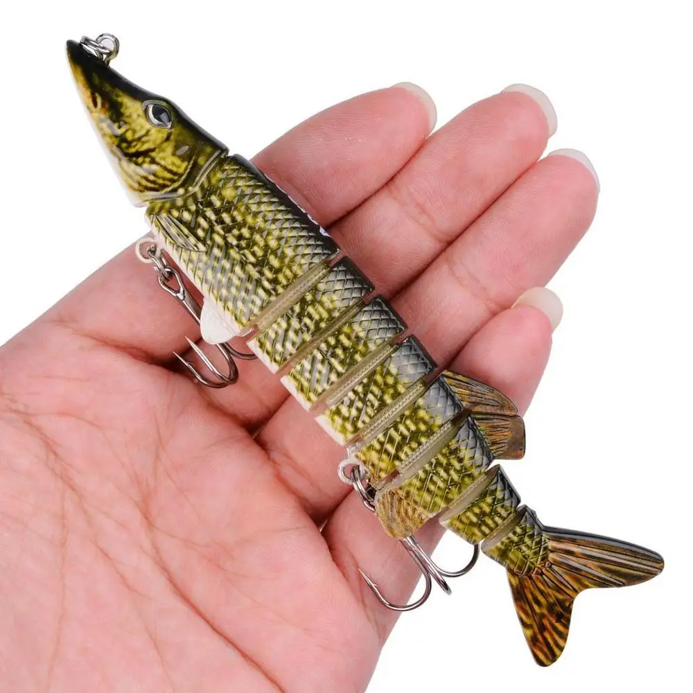 1pc 12cm 20g Pike bait Multi Jointed Fishing Lures Swimbait Hard Bait Fishing Tackle Wobbler Lure Crankbait Pesca Swim Bait