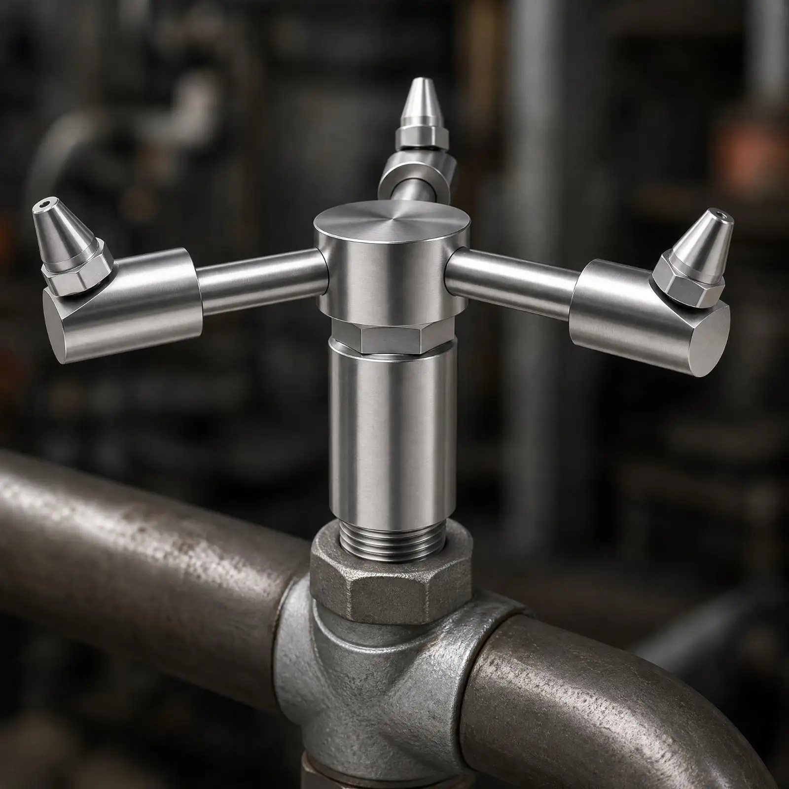 Rotary Pressure Washer Nozzle Stainless Steel 360 Degree Rotating Spray Arm for Industrial Cleaning Car Wash Equipment