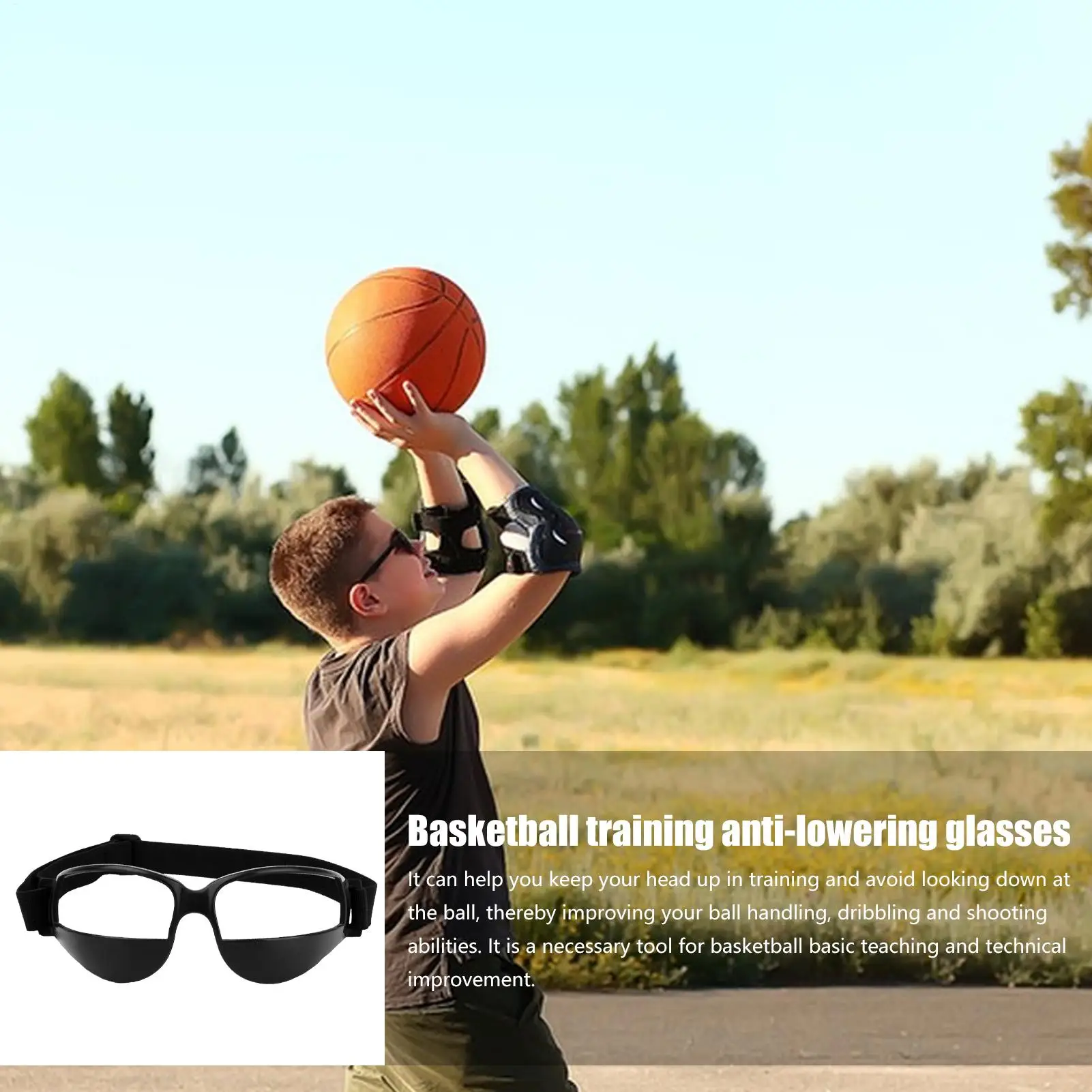 Neue Dribble Brille Basketball Training Aid Brillen Heads Up Dribbeln Gläser Winddicht Staubdicht Basketball Gläser