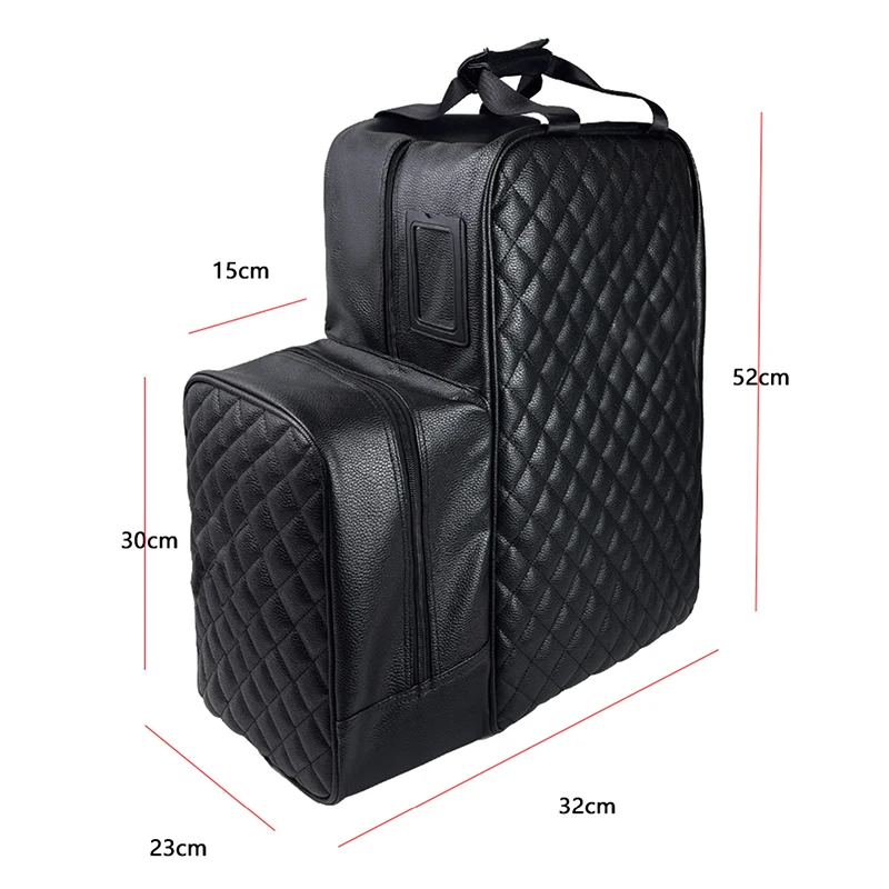 Baslong Wear-Resistant Pu Leather Equestrian Bag, Equestrian Equipment Bag, Boot and Helmet Bag, Horse Gear Bag, Rider Bag, Large Capacity Equestrian Backpack