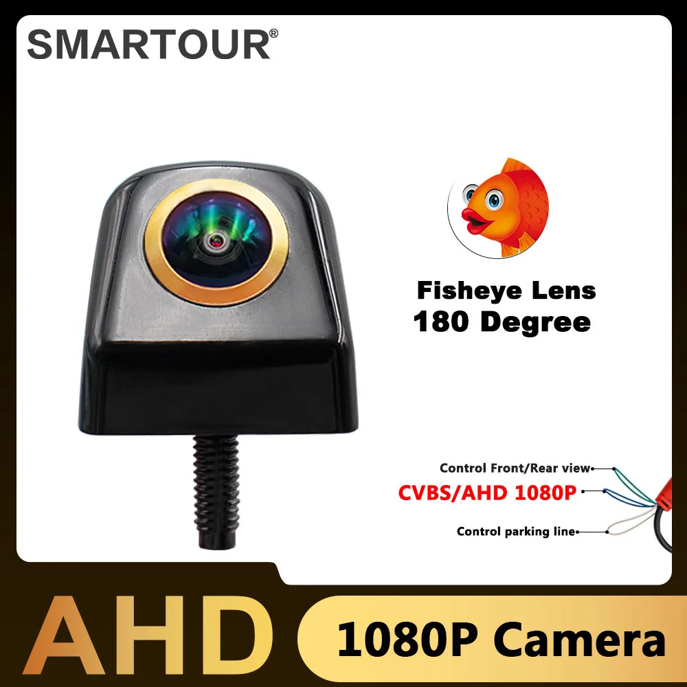 Car Rear View Camera Reversing Image 1080P AHD High Definition 180”  Metal Shell Night Vision Fisheye Lens Car Reversing Camera