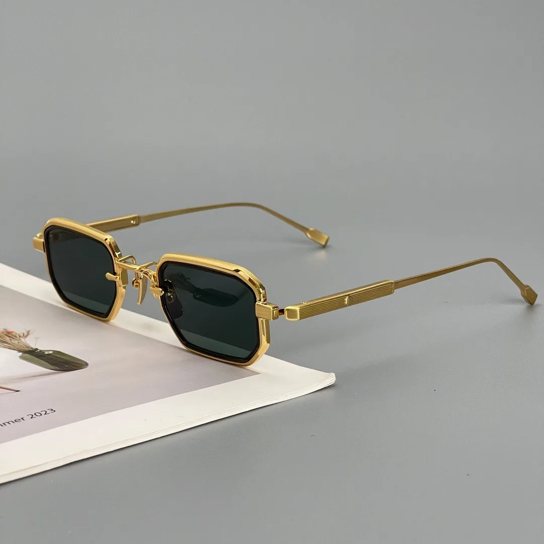 Retro Japanese Handcrafted Rectangle Sunglasses Men Women Fashion UV400 Outdoor Driving Sun Glasses High Quality Shades Eyewear
