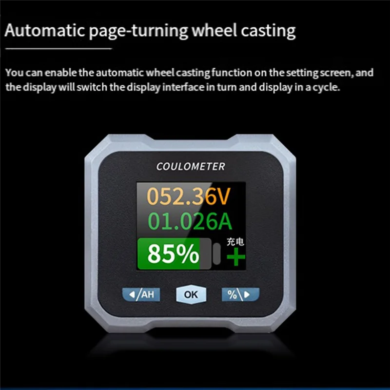 

AB08-BL105F Кулоновый измеритель DC10-100V 0-50A Водонепроницаемый аккумуляторный измеритель и вольтметр для электрического двухколесного автомобиля