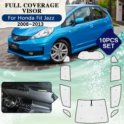 Full Coverage Sunshades For Honda Fit Jazz 2008~2013 GE GG Windshield Window Full Surround Visor Shaby Car Accessories 2009 2010