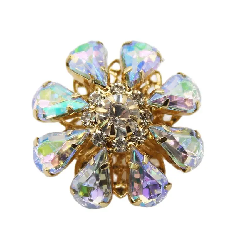 5pcs/batch 25mm Fashion Rhinestone DIY Handle Sewing Buttons For Clothing Supply Decorative Jewelry Accessories
