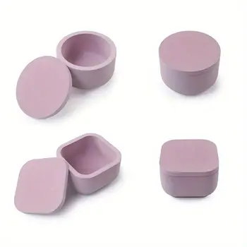 1 sada silikonových forem na svíčky s víkem - forma na výrobu aromatických vosku, pryskyřice, betonu, sádry - forma pro domácí tvoření 10 nejlepší prodej silikonové formy na sádru - №6