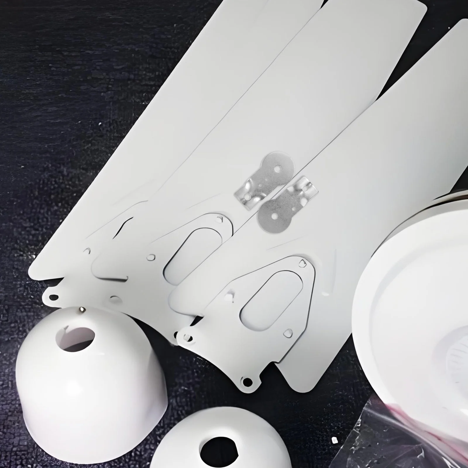 2pcs Durable Metal Ceiling Gasket Set Invisible Design Mounting Support Kit Reliable Fan Accessory For Living Room Fan Mounting