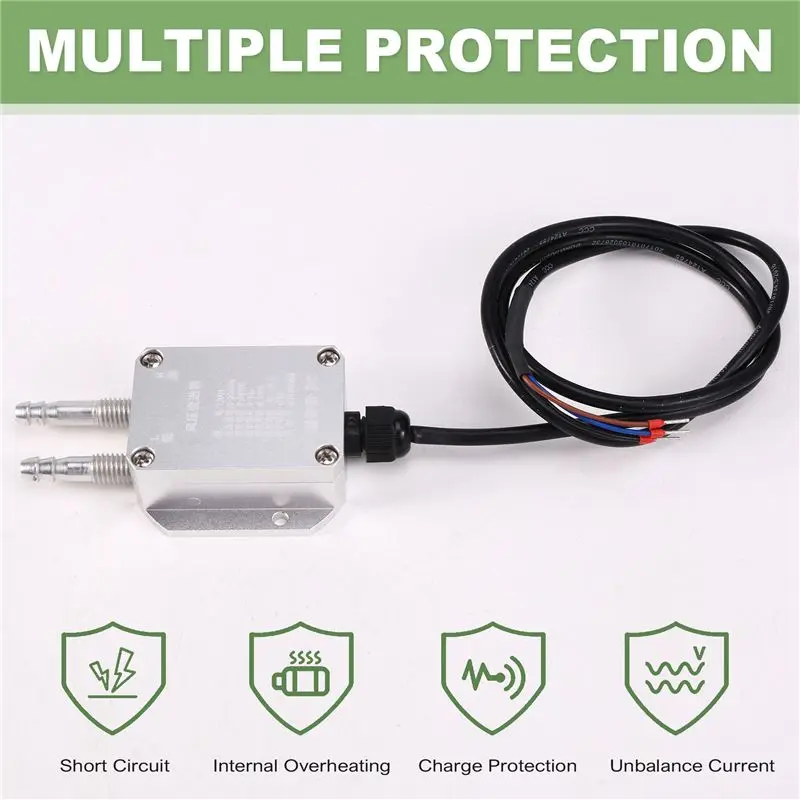 AA94-Air Wind Pressure Differential Transmitter Differential Pressure Sensor 4-20Ma 0-10V 2Kpa Pressure Sensor Tools