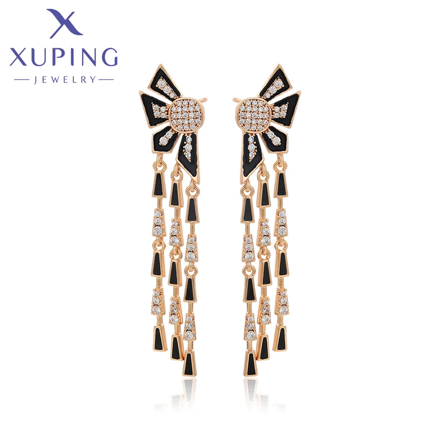 Xuping Jewelry Neu eingetroffene traditionelle Tropfenohrringe mit goldfarben plattierten Ohrringen für Damen, Schmuck, Geschenk, X001053302 – Detail 10