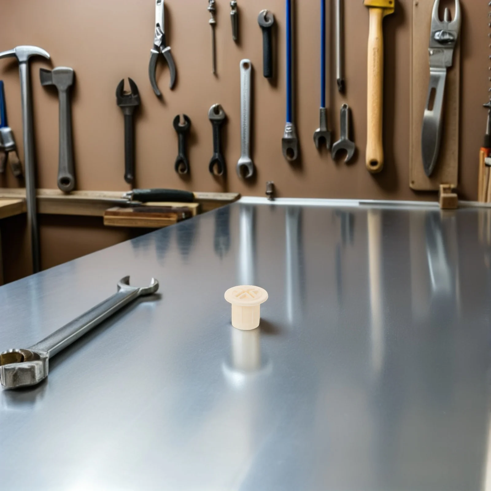 قبعات صامولة بلاستيكية بيضاء 6 قطع من المثبتات المسمارية الآمنة لمعدات اللعب الخارجية للأطفال، أغطية أمان متينة #1