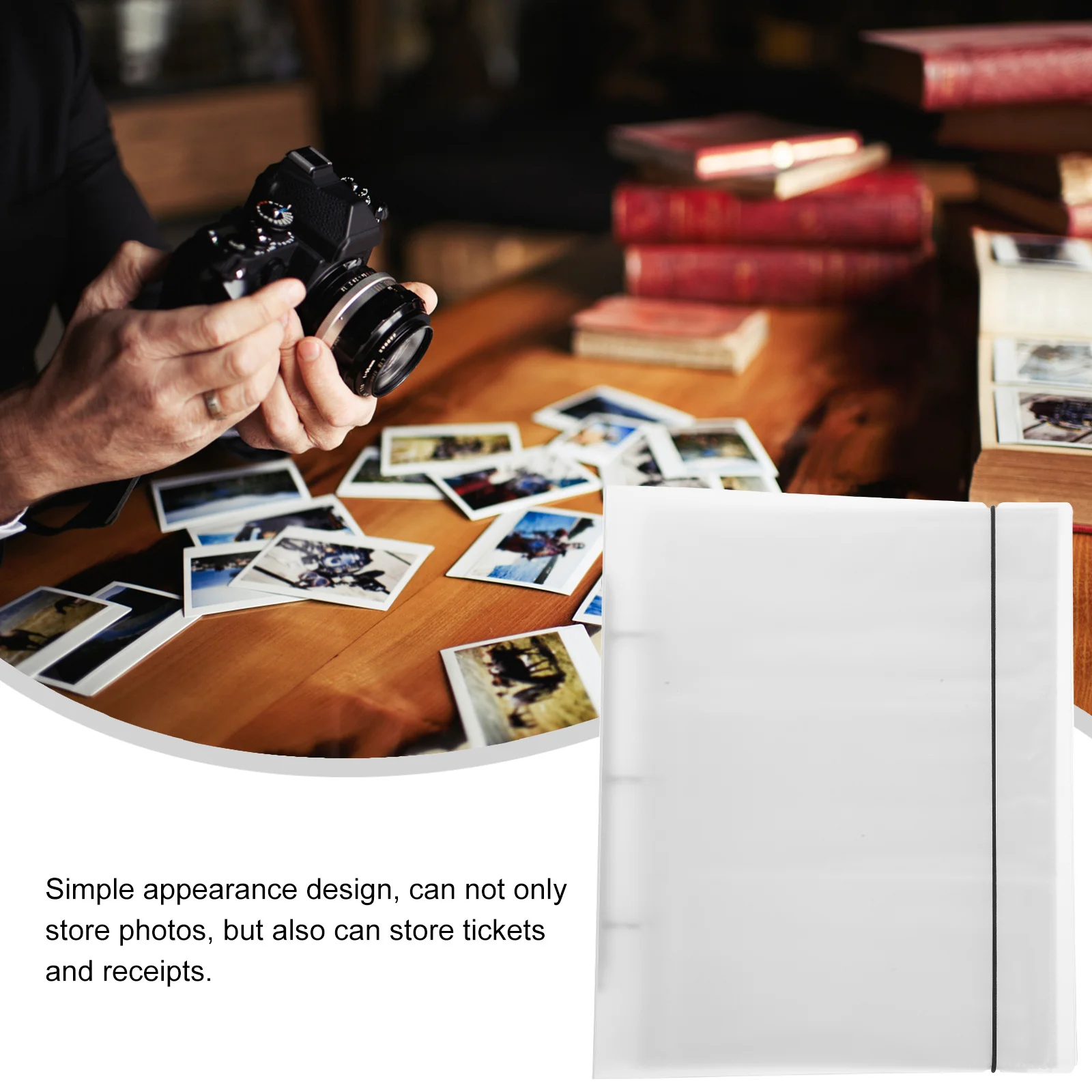 Photo Ticket Storage Album 30 Pages Frosted Shell Portable Binder Sleeves Holder Travel Postcard PVC File